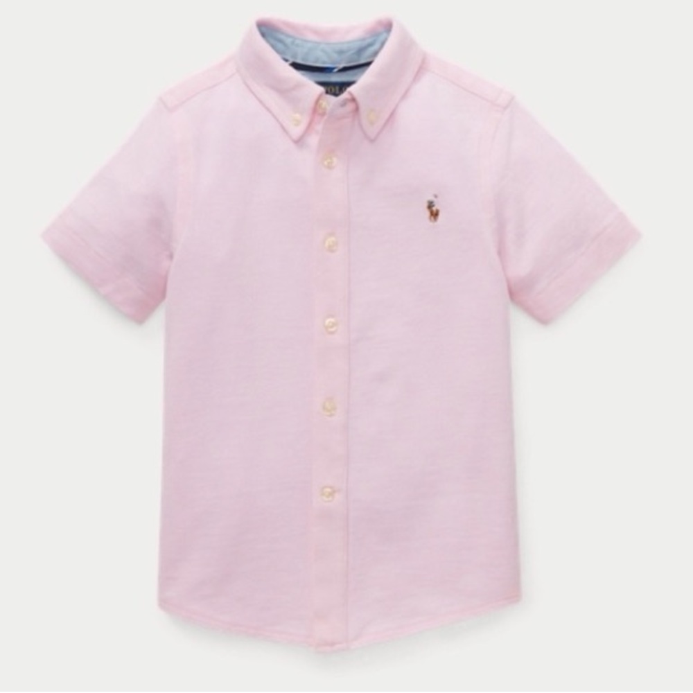 NWT Ralph Lauren Knit Cotton Oxford Shirt Sz. 7